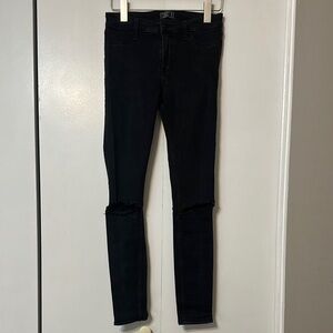 Abercrombie & Fitch Women's Black Harper Low Rise Jean Legging size 4R 27
